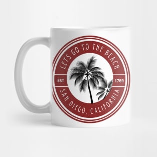 Sandiego California - lets go to the beach Mug